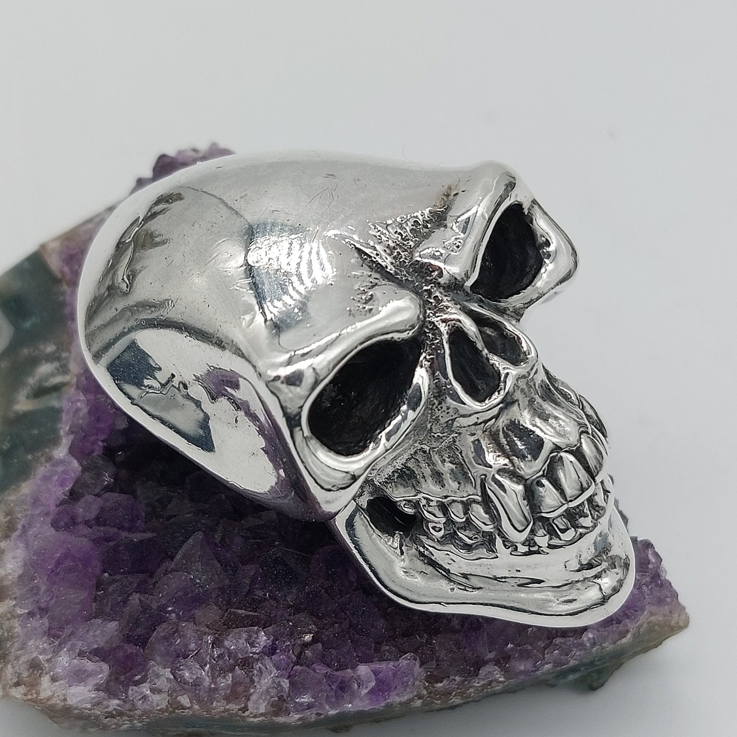 HUGE Sterling Silver 925 Skull pendant. 60+ Grams!!