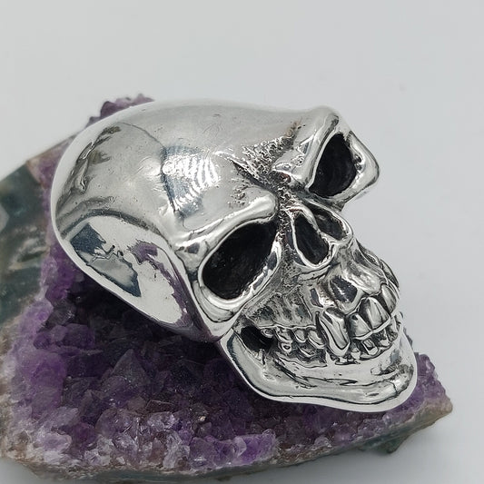 HUGE Sterling Silver 925 Skull pendant. 60+ Grams!!