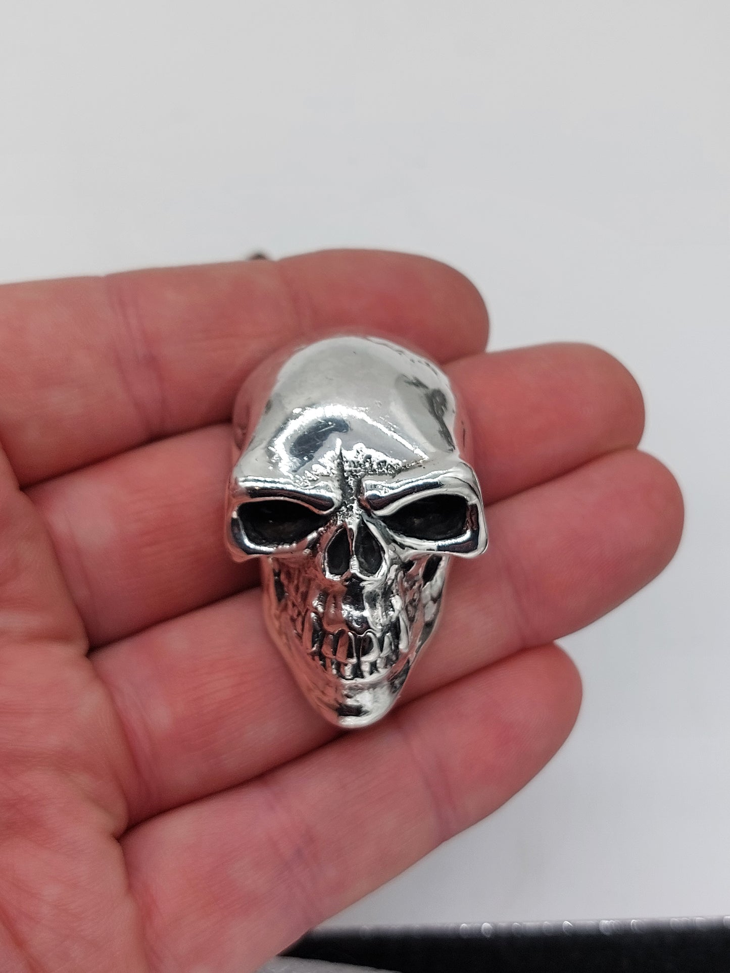 HUGE Sterling Silver 925 Skull pendant. 60+ Grams!!