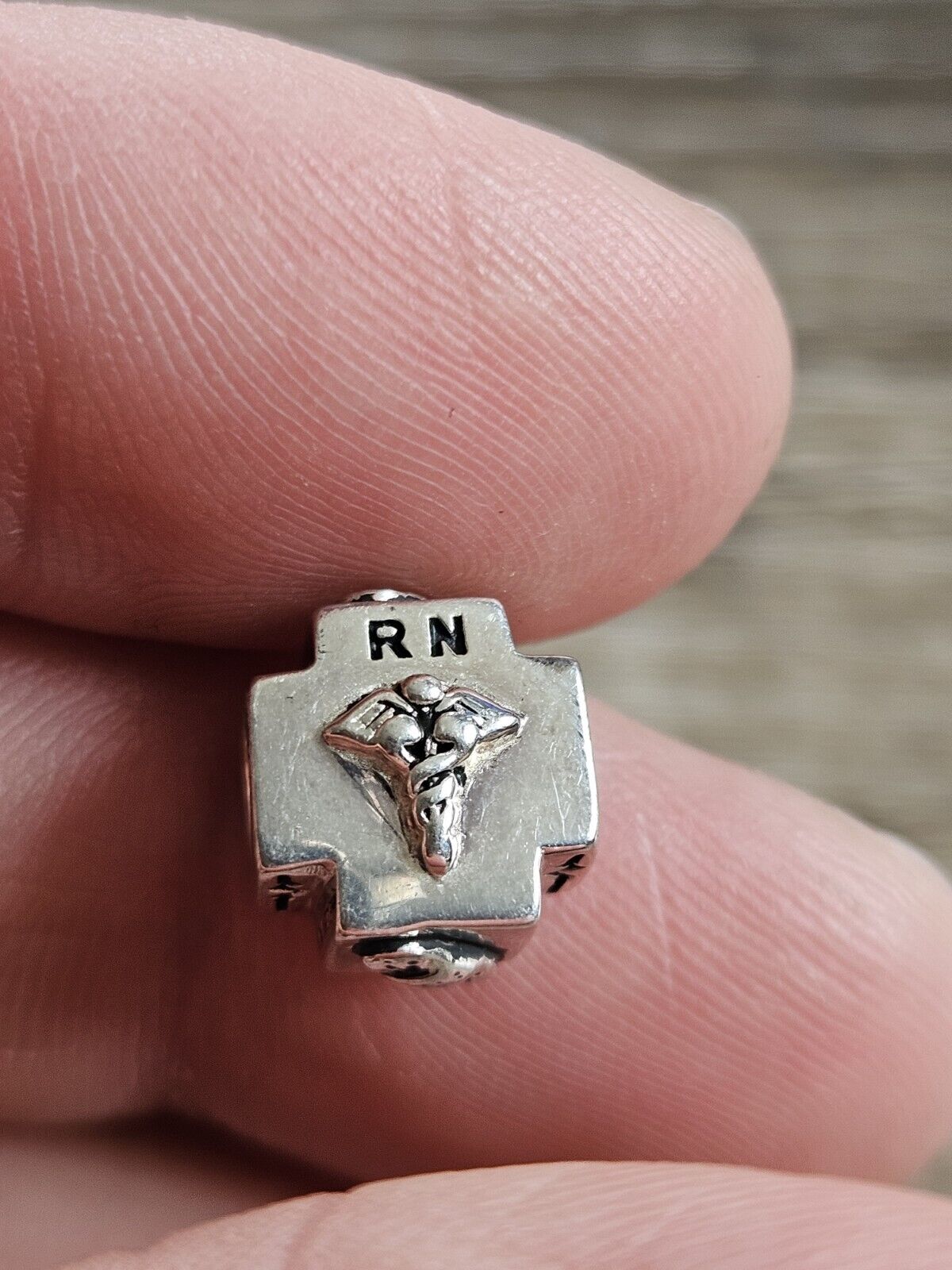 STERLING SILVER 925 CHAMILIA REGISTERED NURSE R.N. CHARM BEAD RETIRED