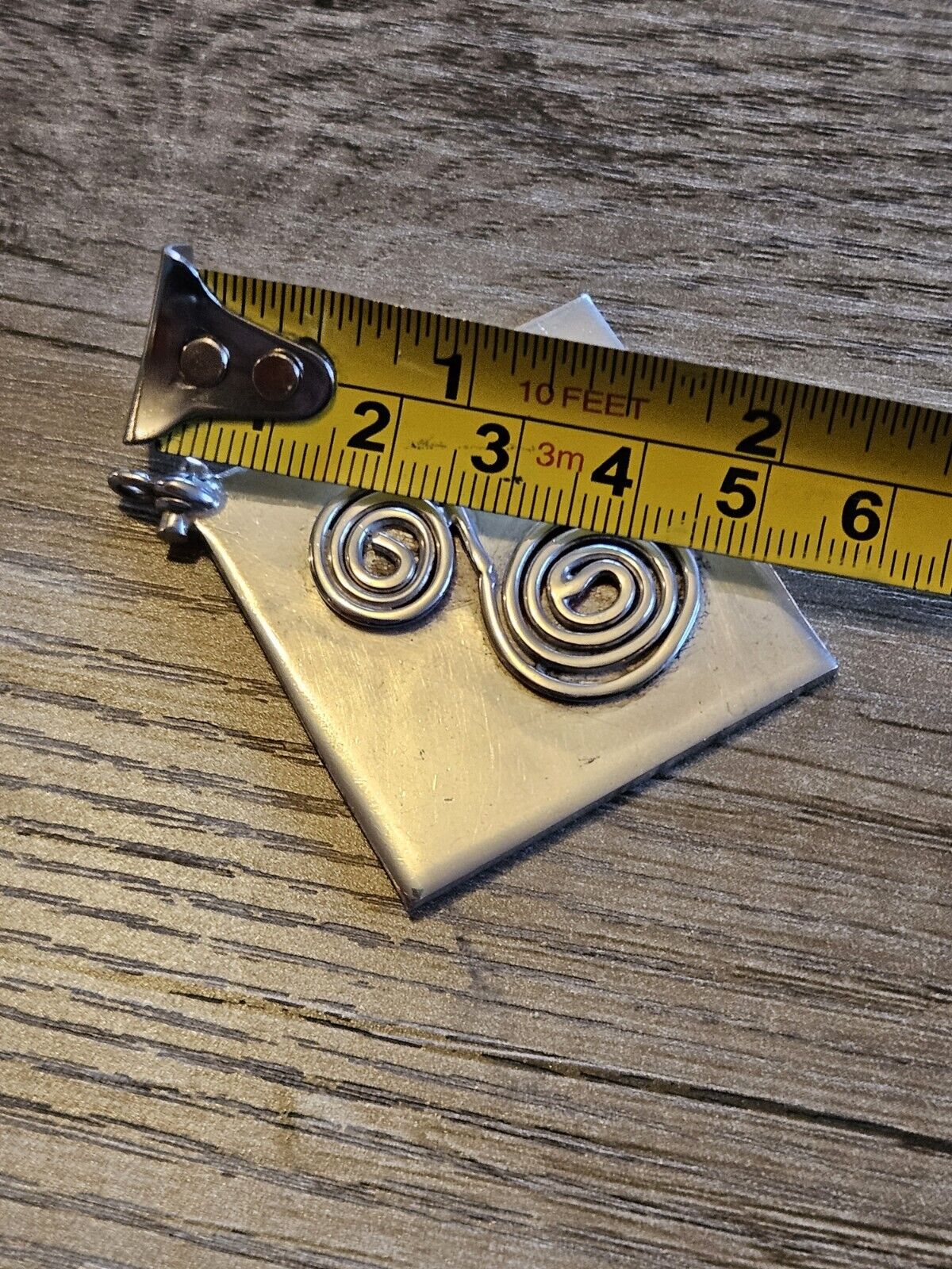 Huge 35 Gram Vintage Silver Jubilee Ingot Pendant, Sterling Silver 925, 1977.