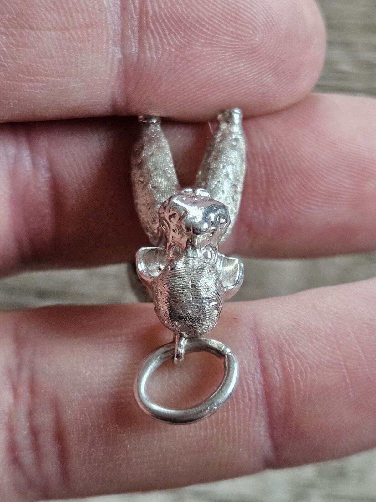 .925 STERLING SILVER Poodle Dog Pet Pendant. 16.2 Grams. Vintage 1970s.