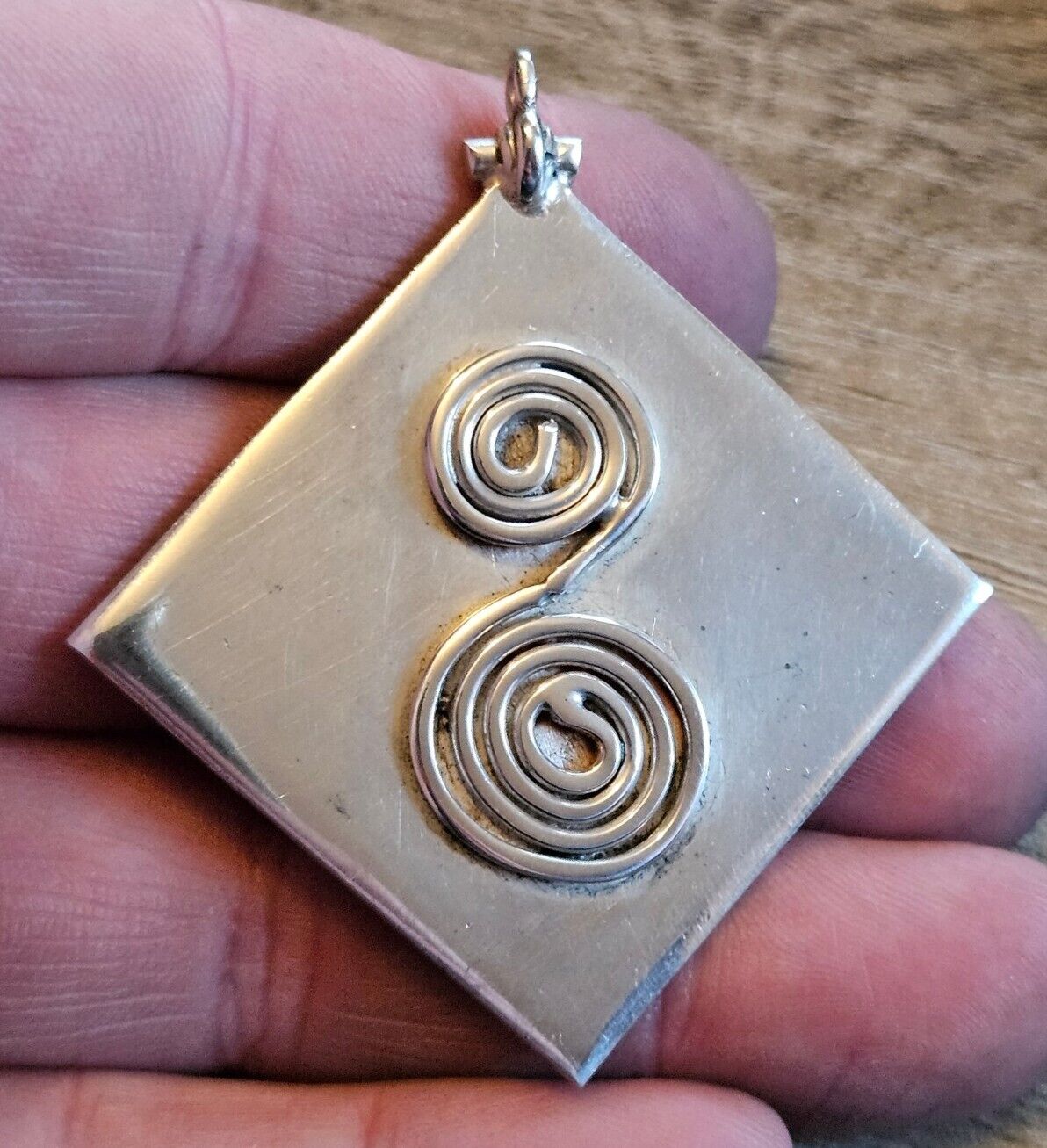 Huge 35 Gram Vintage Silver Jubilee Ingot Pendant, Sterling Silver 925, 1977.