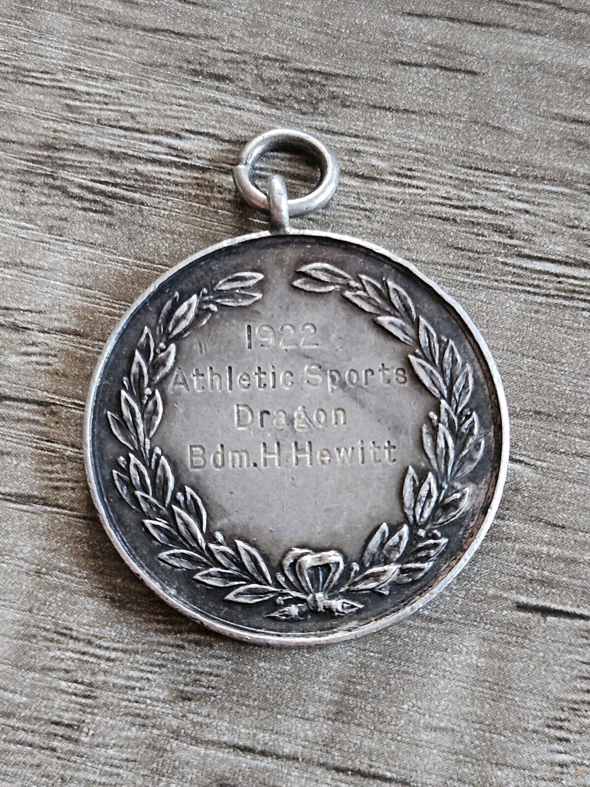 Post WW1 Silver Fob Medal - 1922, 2nd Battalion, The Border Regiment. Militaria.
