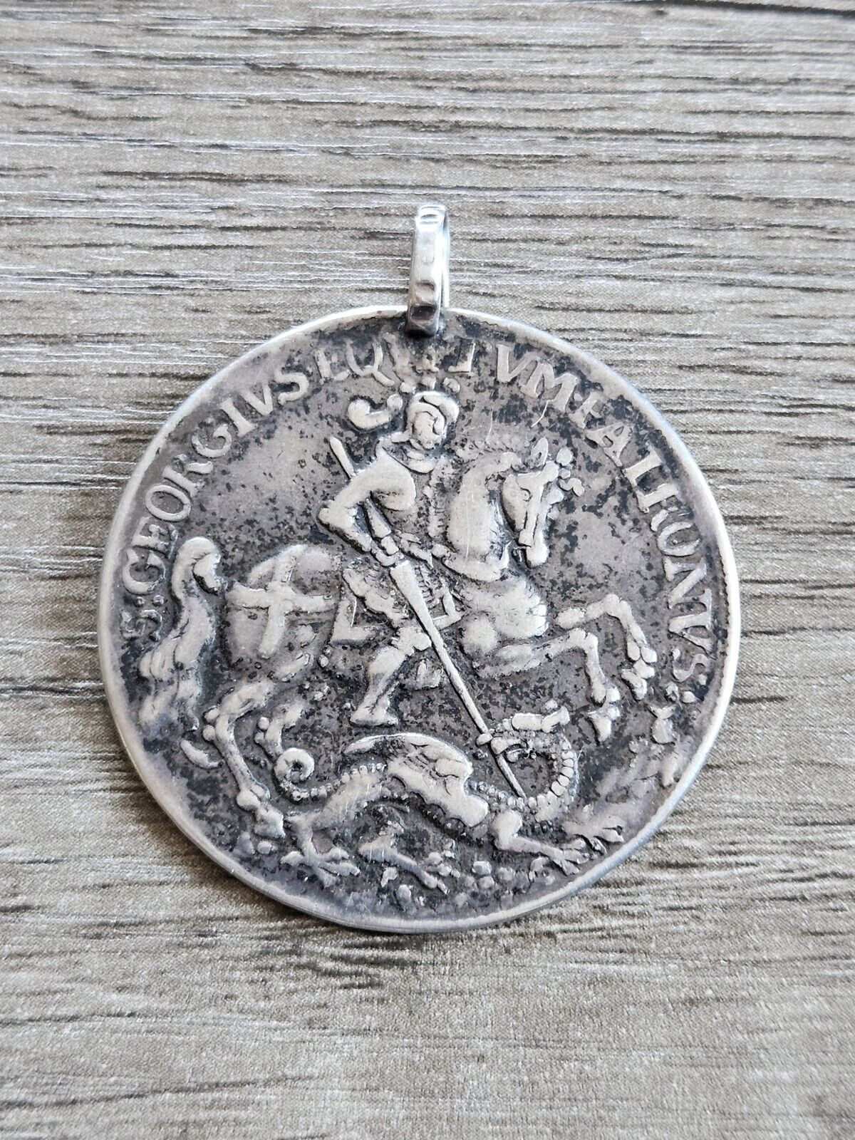 Hungary, Kremnitz, Large Silver Fisherman's Charm Medal, 42mm.