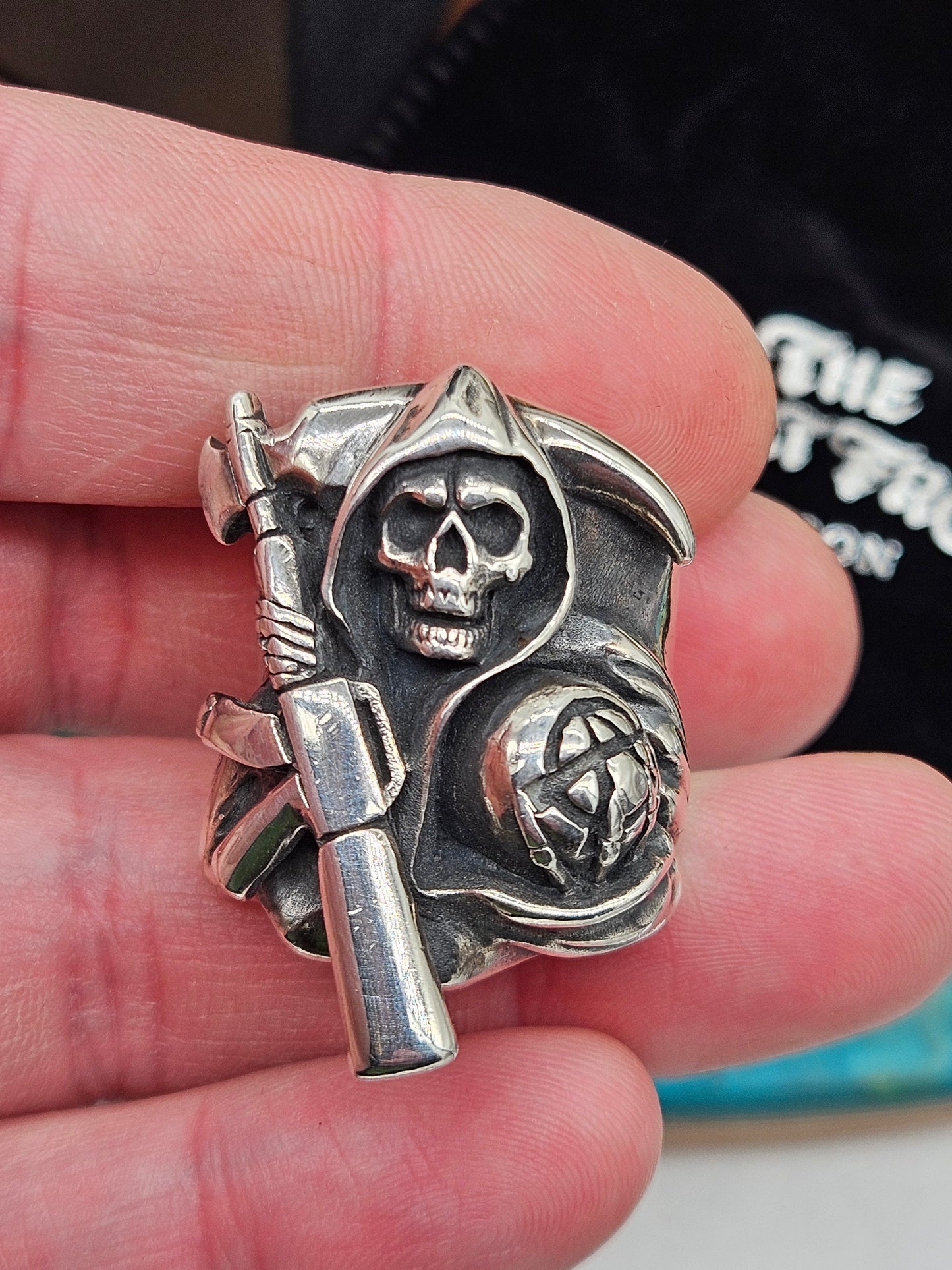 Sons of Anarchy Reaper Ring by The Great Frog Sterling Silver 925 Skull Ring. Size W