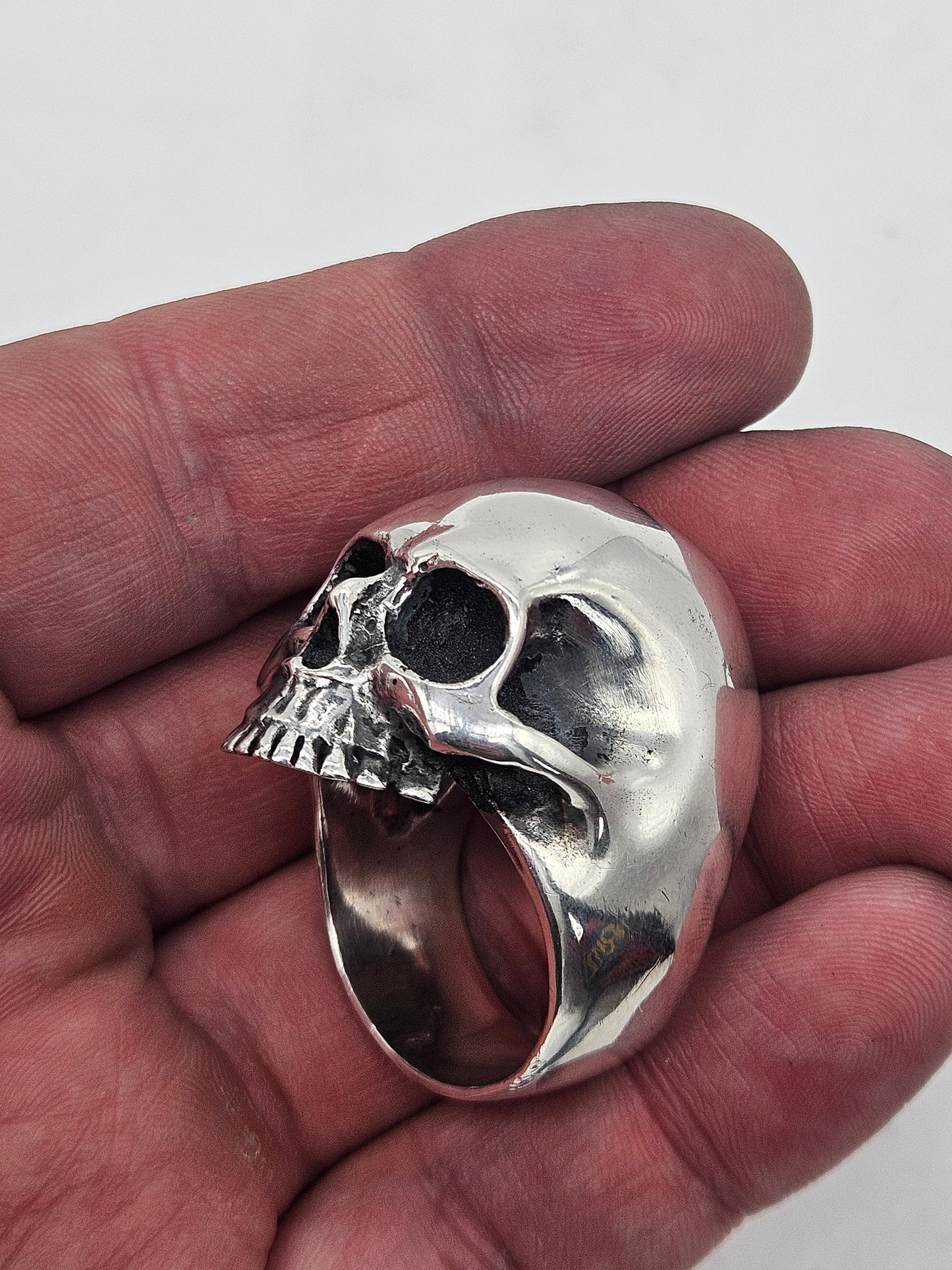 Wildcat Collection - Huge Skull Ring, UK Size Z+6, Solid Silver 925. 57 grams