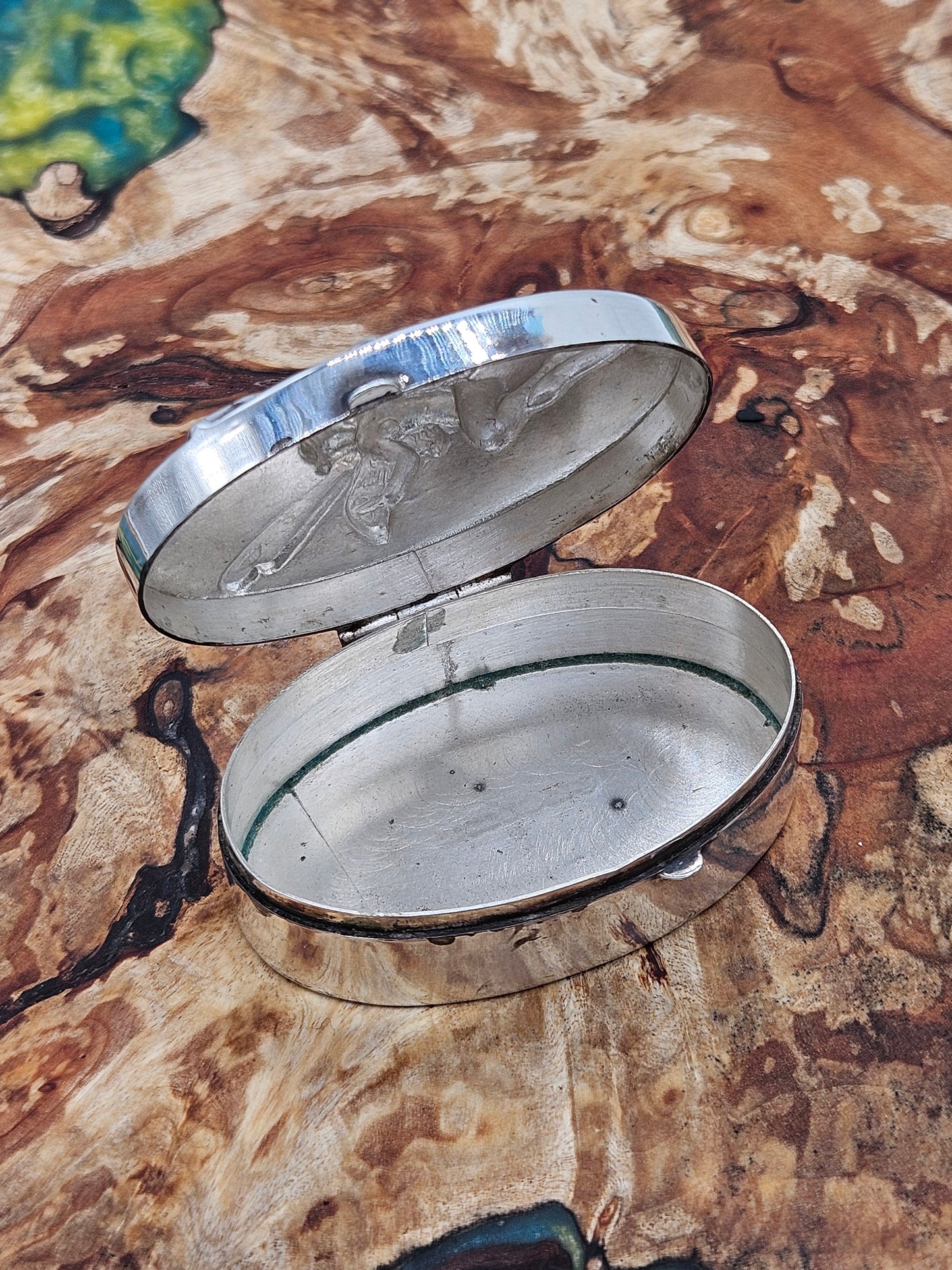 Vintage Sterling Silver 925 Fairy Trinket Box. London 1992.