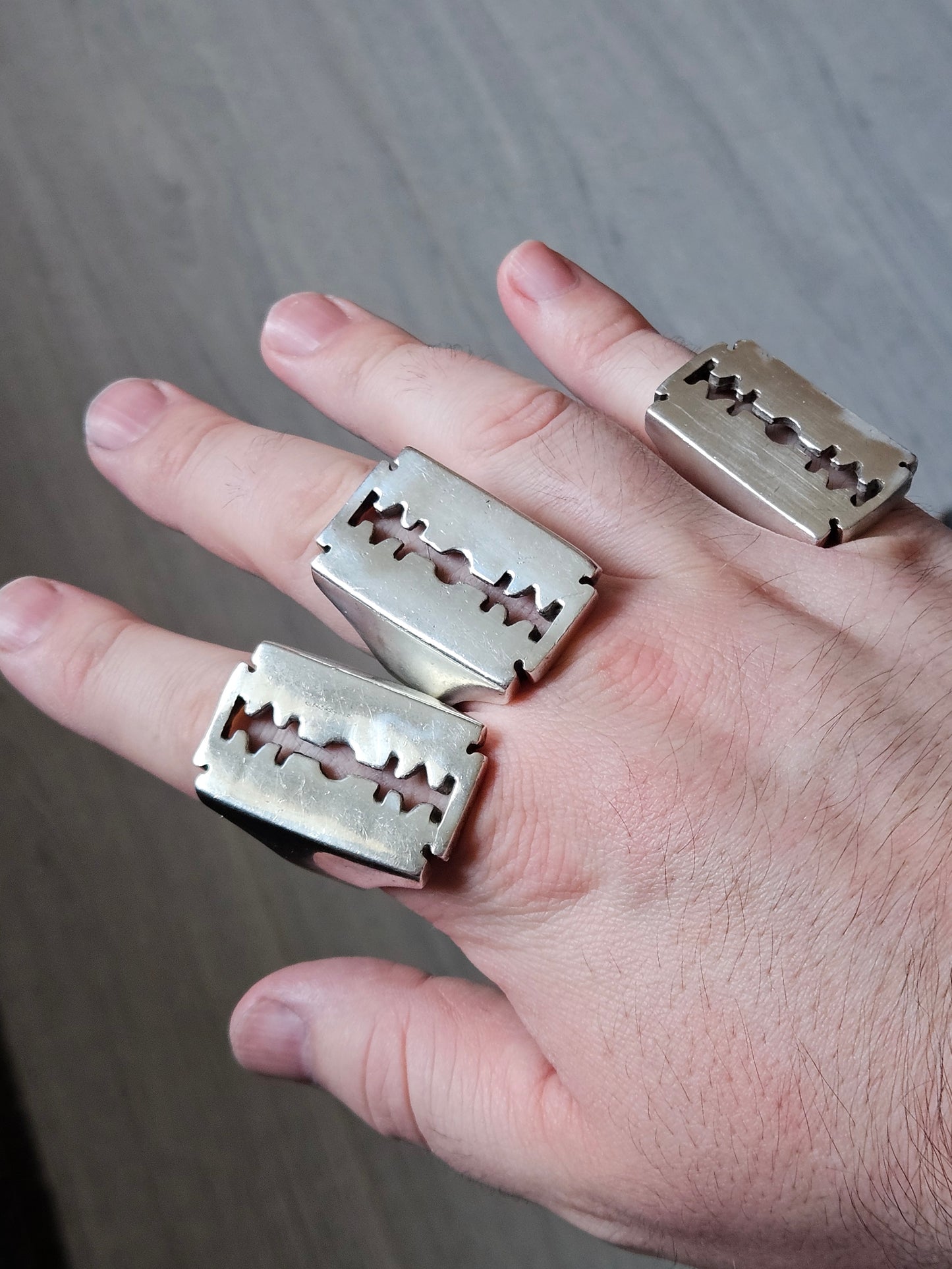 Huge, Heavy Razor Blade Ring, Silver 925. The Wildcat Collection.