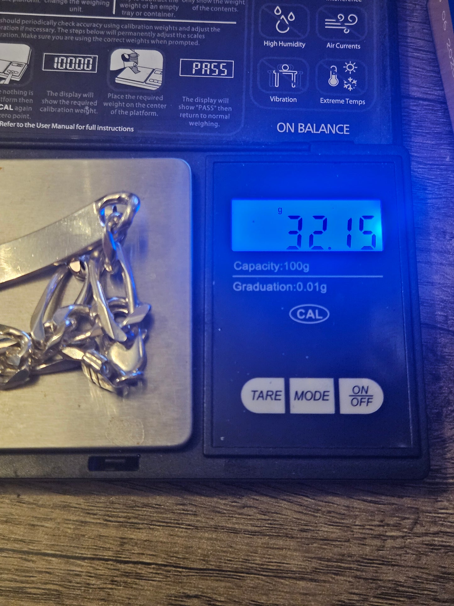 Solid Sterling Silver 925 ID Tag Identity Bracelet, 9" inch, 32 grams.