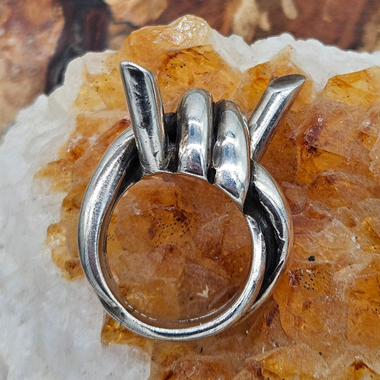 Heavy Barbed Wire Ring, Silver 925. The Wildcat Collection. Size P 1/2.