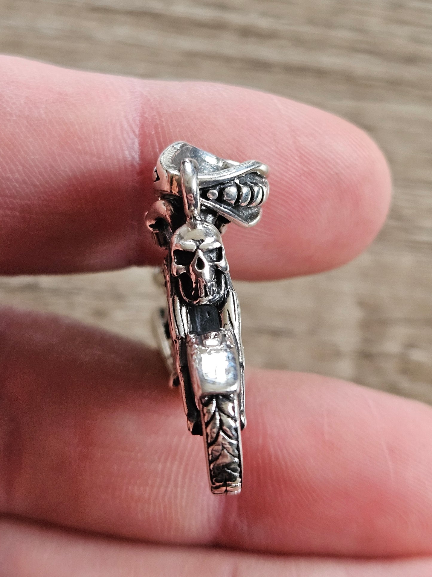 Sterling Silver 925 3D Motorbike Pendant, Brand New Stock! Biker, Motorcycle.