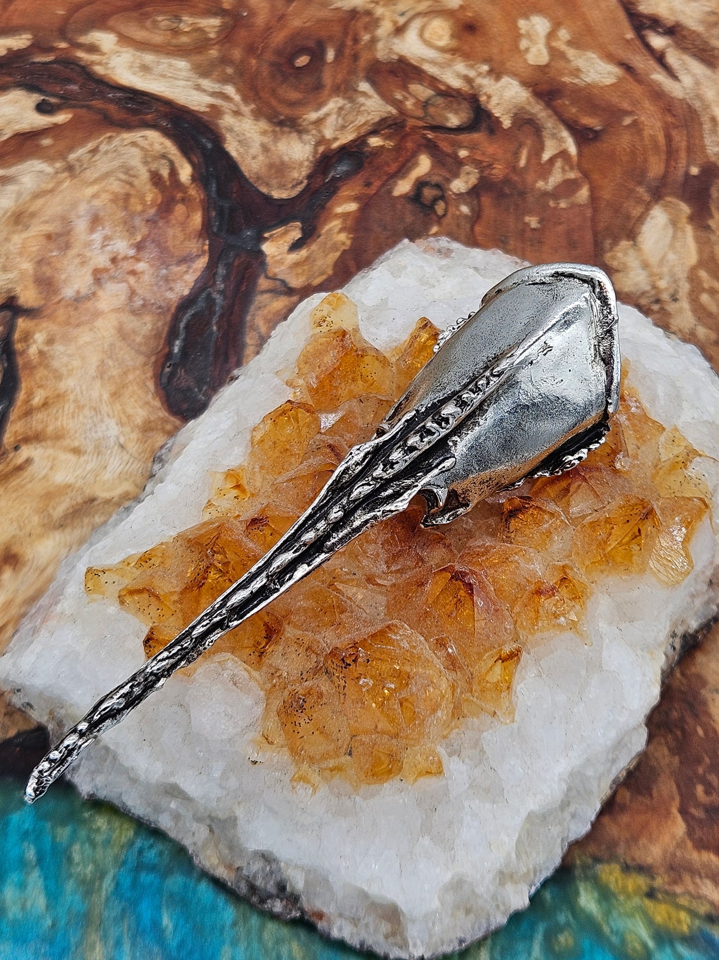 AXEL STOCKS Fingertip Spike Ring, Pewter