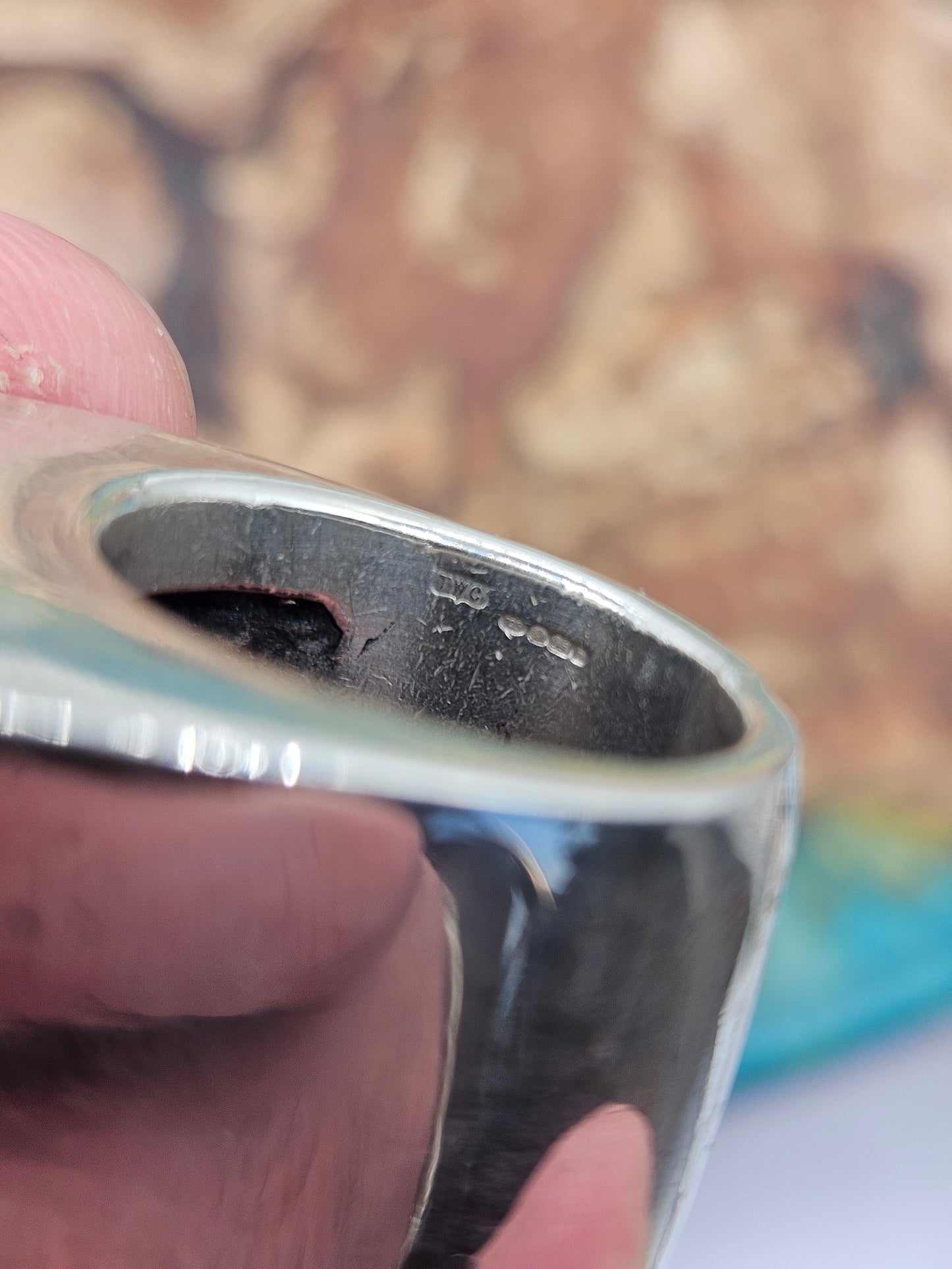 Huge, Heavy DJ Deck, Turntable Ring, Silver 925. The Wildcat Collection. Size T.