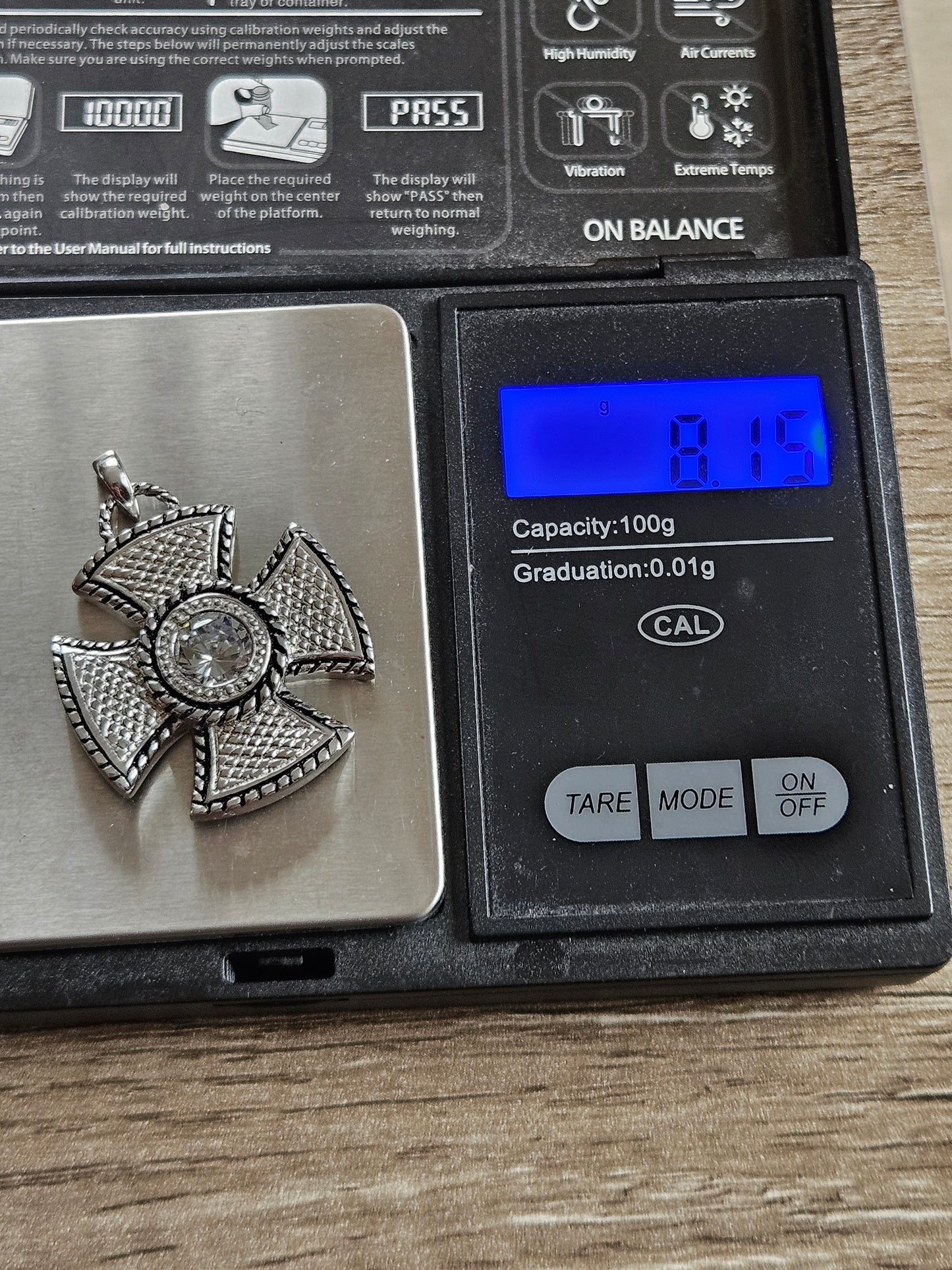 NEW Sterling Silver 925 Celtic / Maltese Cross Pendant.