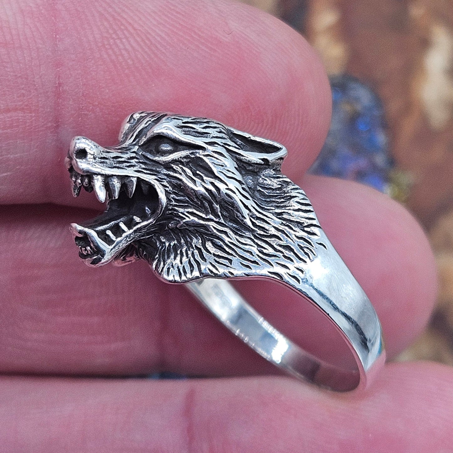 Wolf ring, sterling silver 925. Brand New