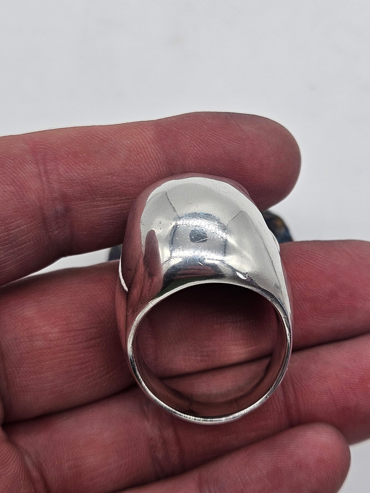 Wildcat Collection - Huge Skull Ring, UK Size Z+6, Solid Silver 925. 57 grams