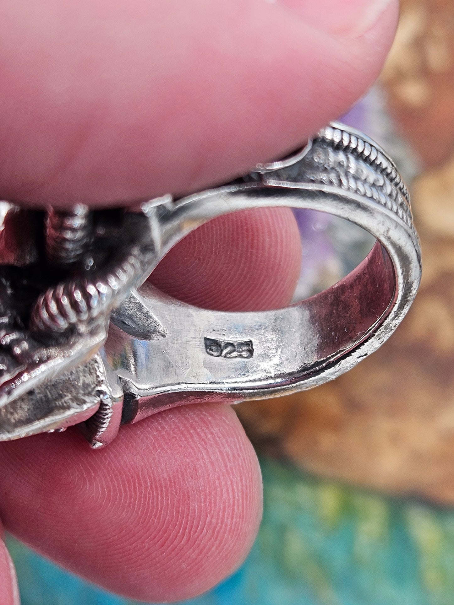 Silver 925 Biomechanical Skull Ring- William Llewellyn Griffiths. Size V
