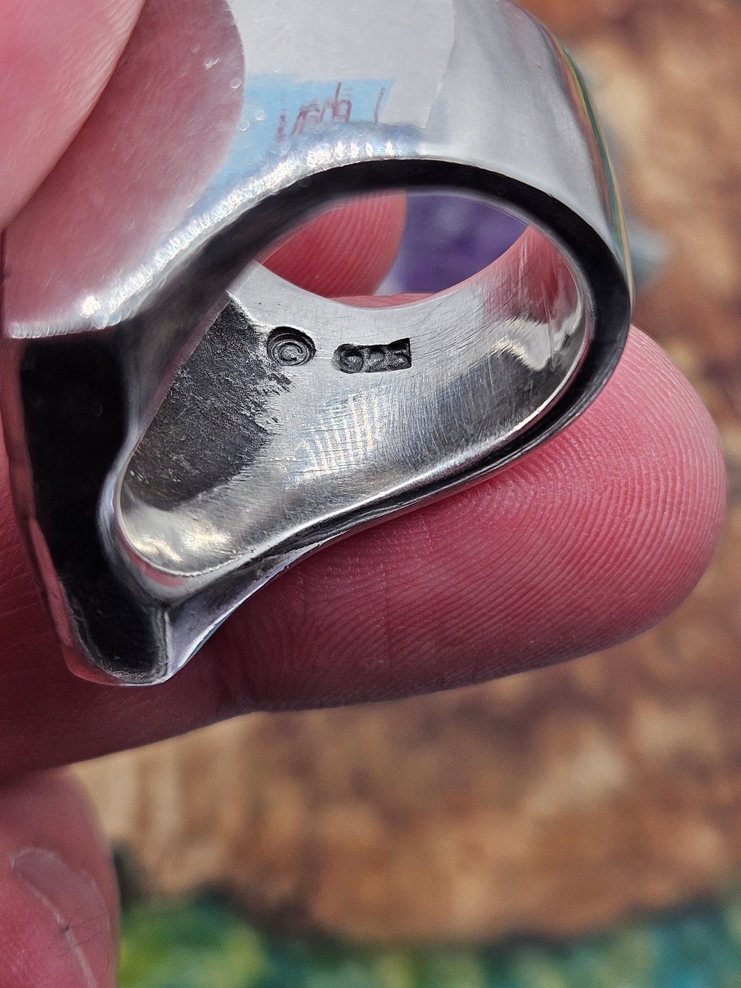 Huge, Heavy Brick Wall Ring, Silver 925. The Wildcat Collection. Size U 1/2. 52g