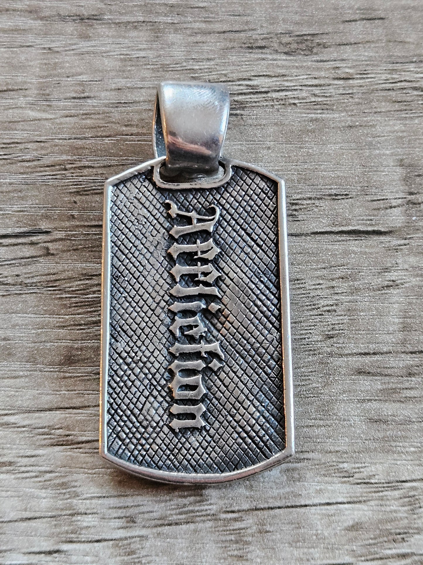Affliction .925 Sterling Silver Dogtag Skulls Pendant Vintage & Rare. Catacombs.