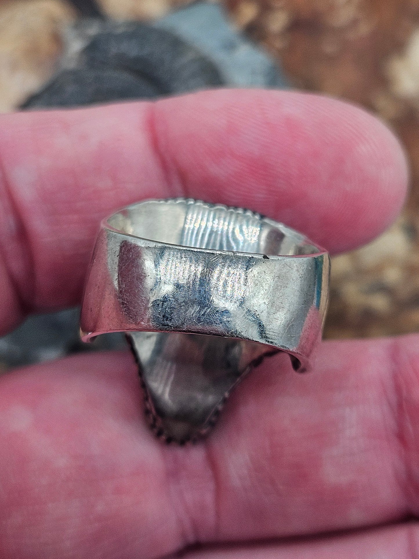 Silver 925 Open Mouth Snake Ring. UK Size T