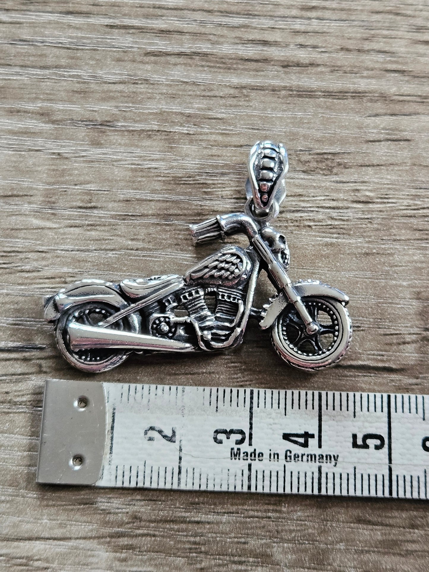 Sterling Silver 925 3D Motorbike Pendant, Brand New Stock! Biker, Motorcycle.