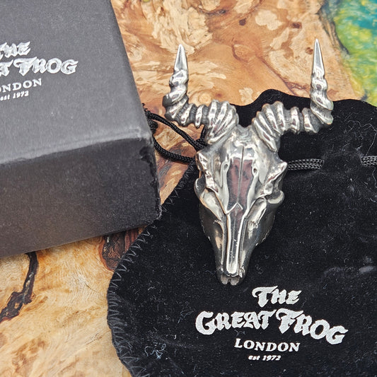Medium Kudu Skull by The Great Frog Sterling Silver 925 Skull Ring. Size W