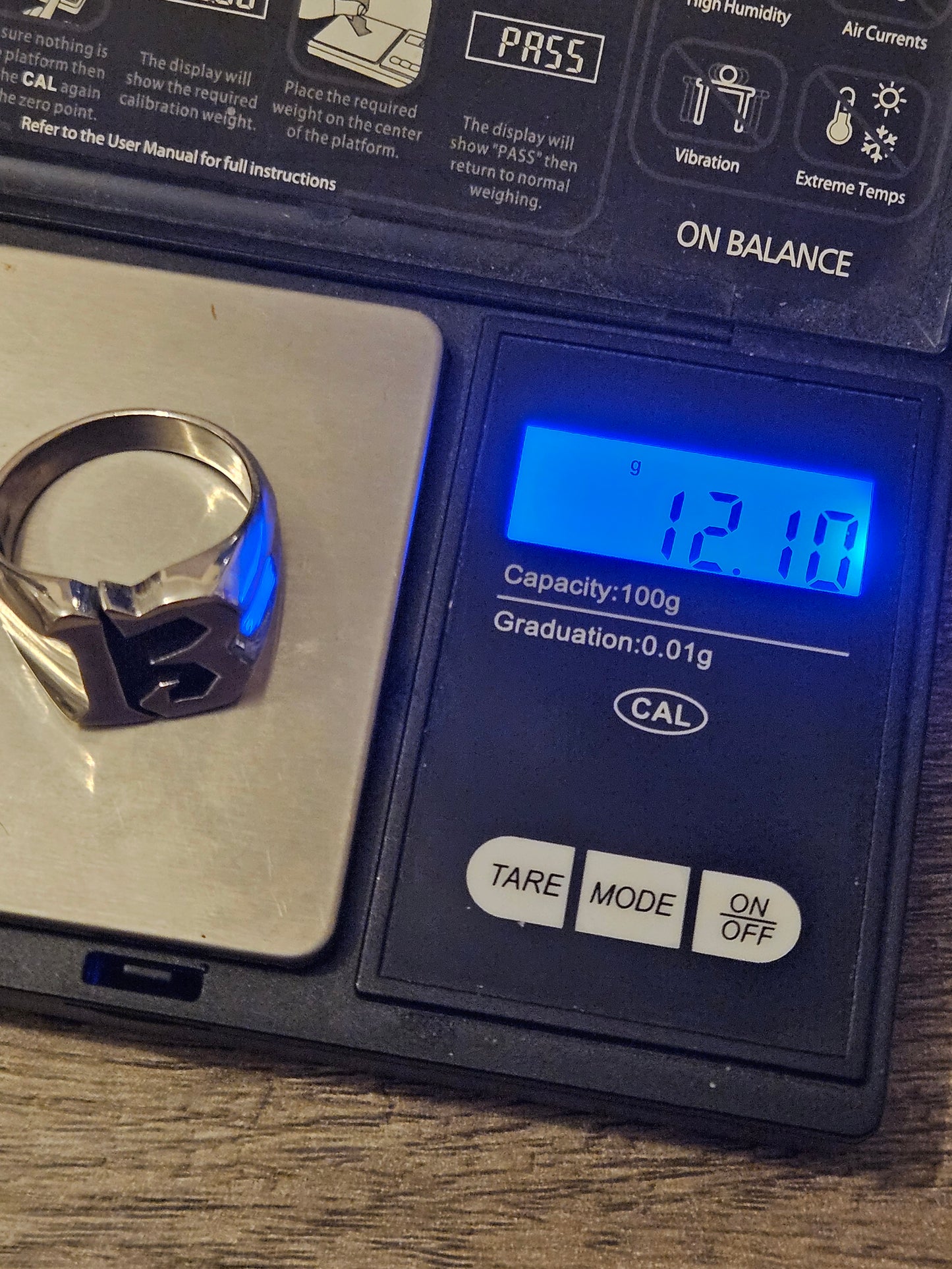 13 Thirteen ring, sterling silver 925. Size Z 1/2, New.