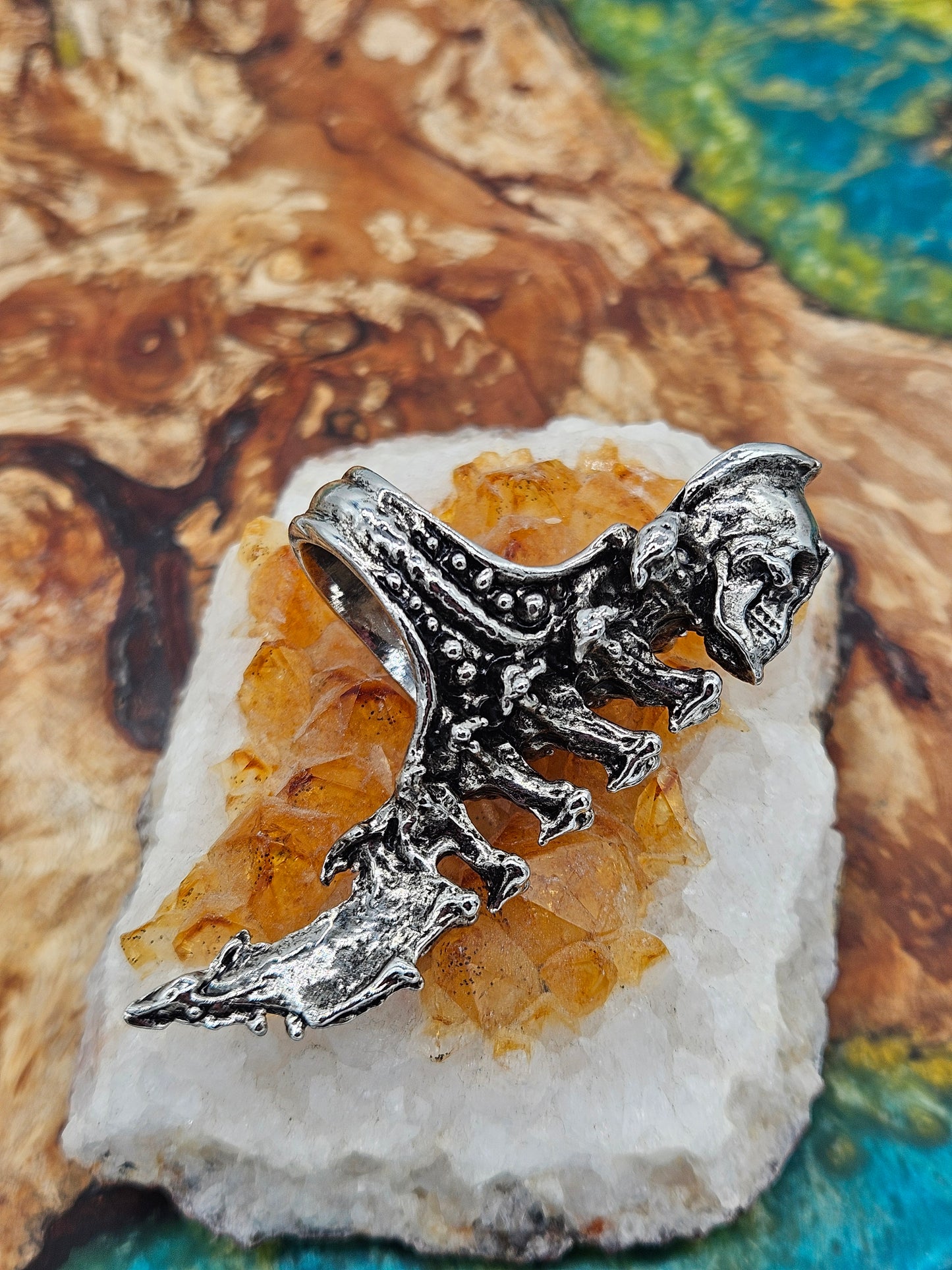 AXEL STOCKS VERTEBRAL SKULL RING SIGNED.