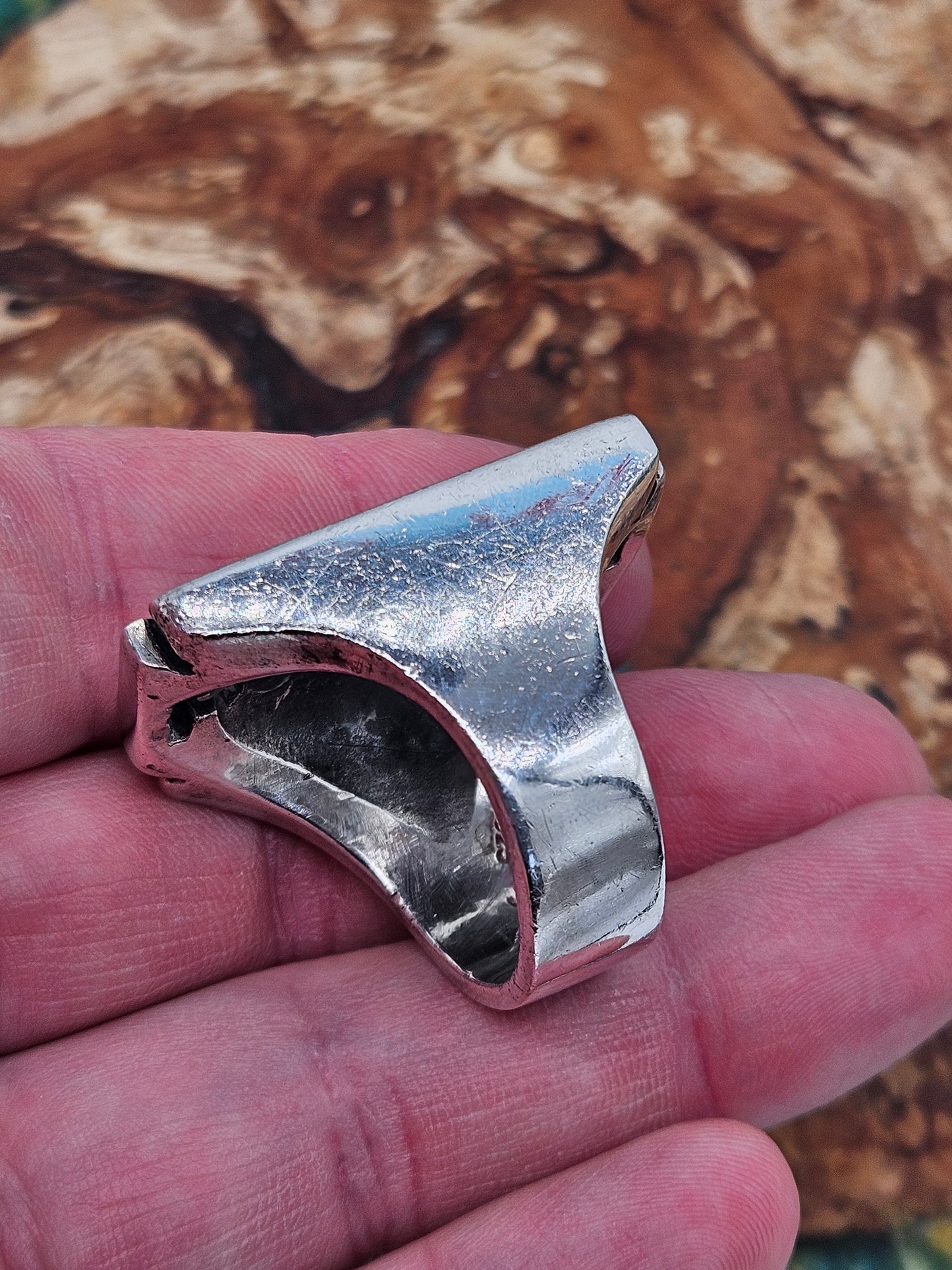 Huge, Heavy Razor Blade Ring, Silver 925. The Wildcat Collection.