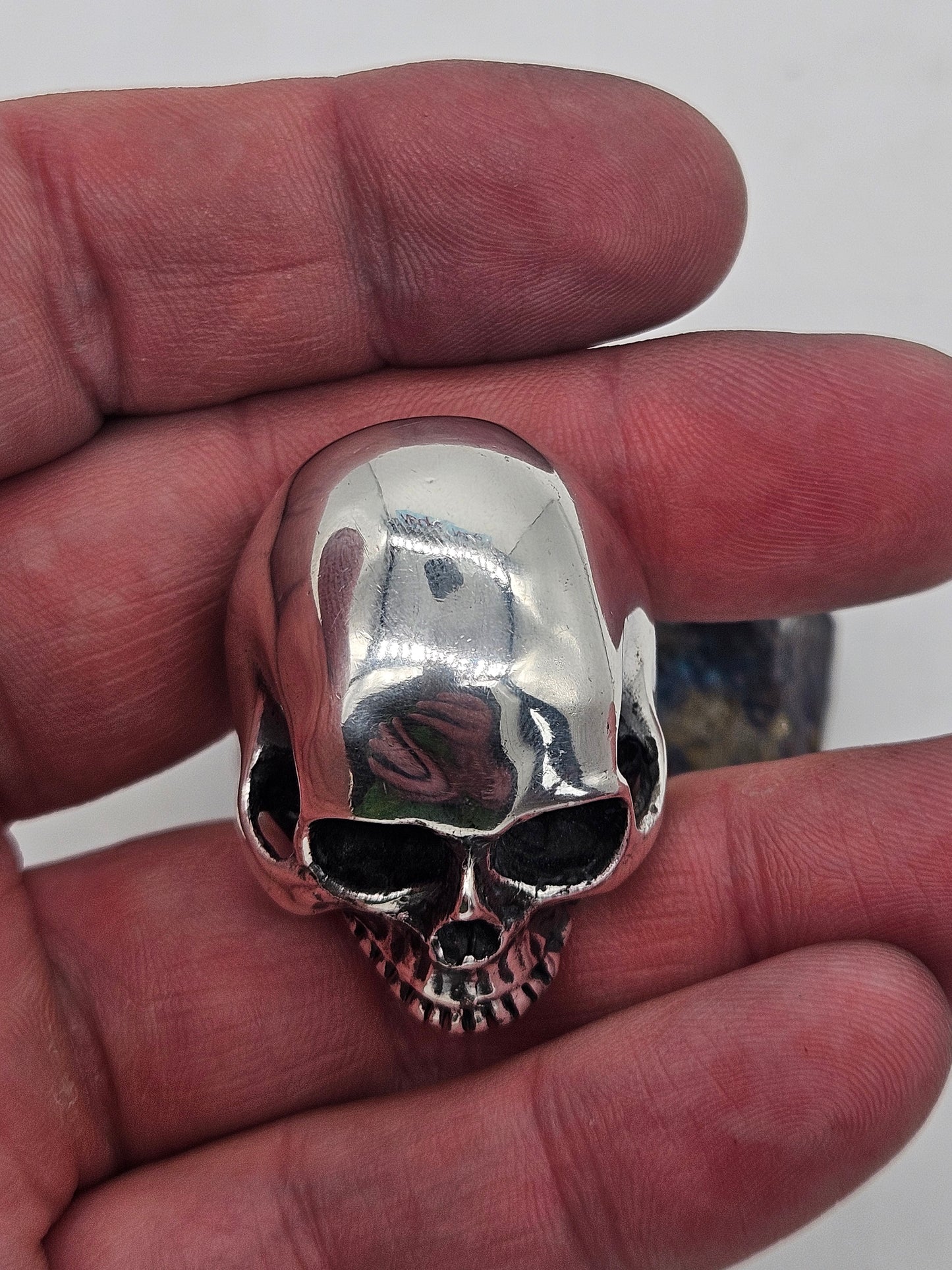 Wildcat Collection - Huge Skull Ring, UK Size Z+6, Solid Silver 925. 57 grams