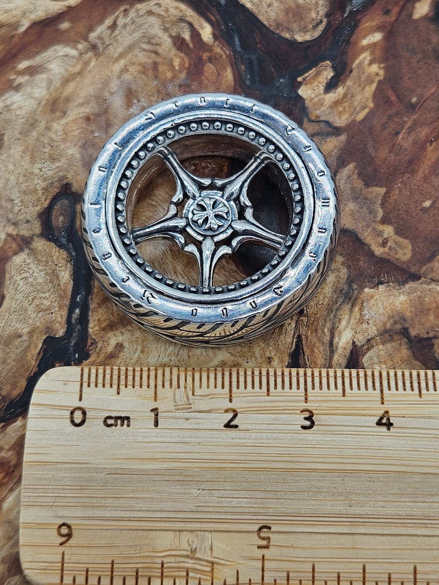 Super Rare Thomas Sabo Rebel At Heart Motorbike Wheel Pendant, Silver 925.