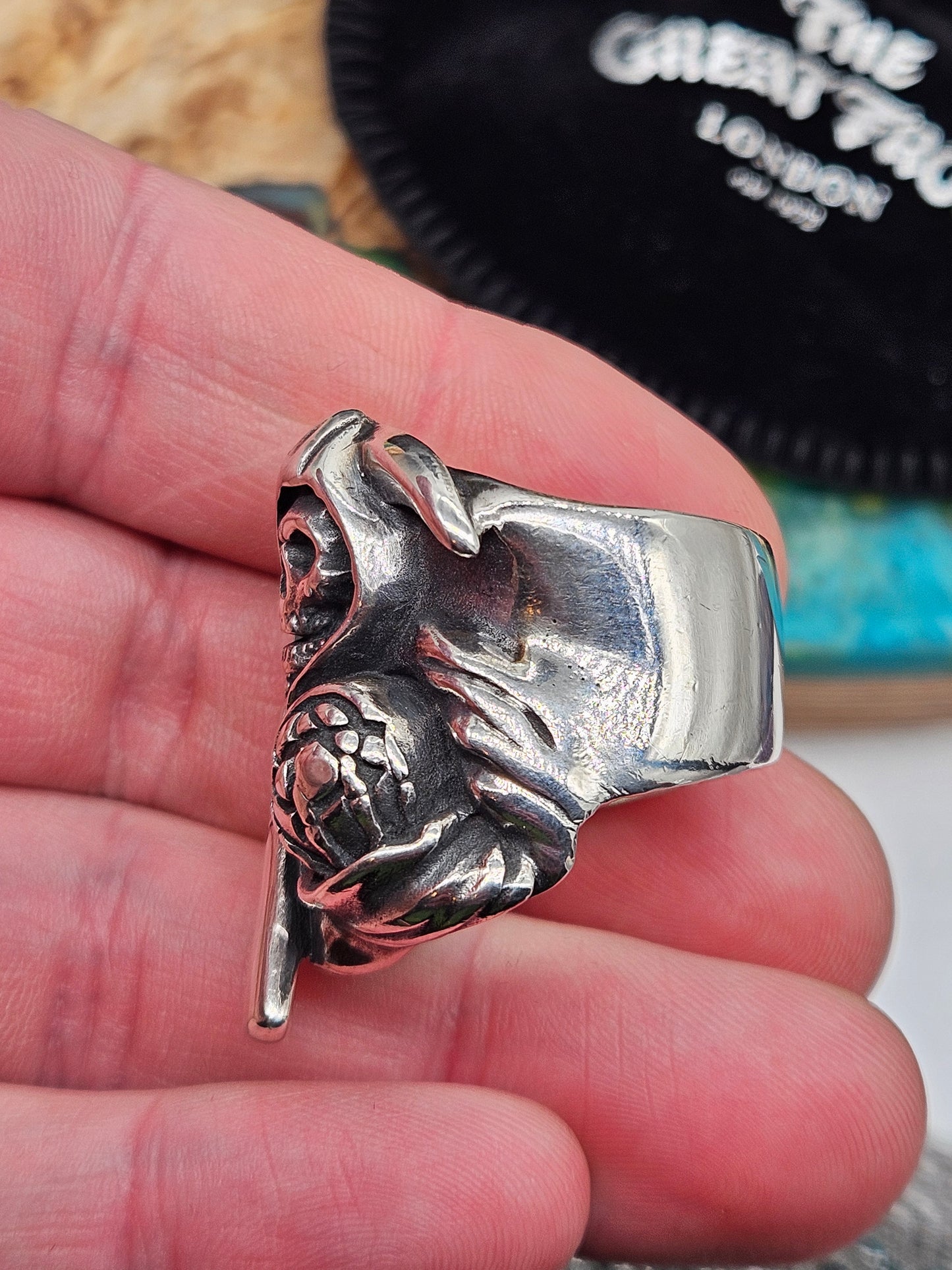 Sons of Anarchy Reaper Ring by The Great Frog Sterling Silver 925 Skull Ring. Size W