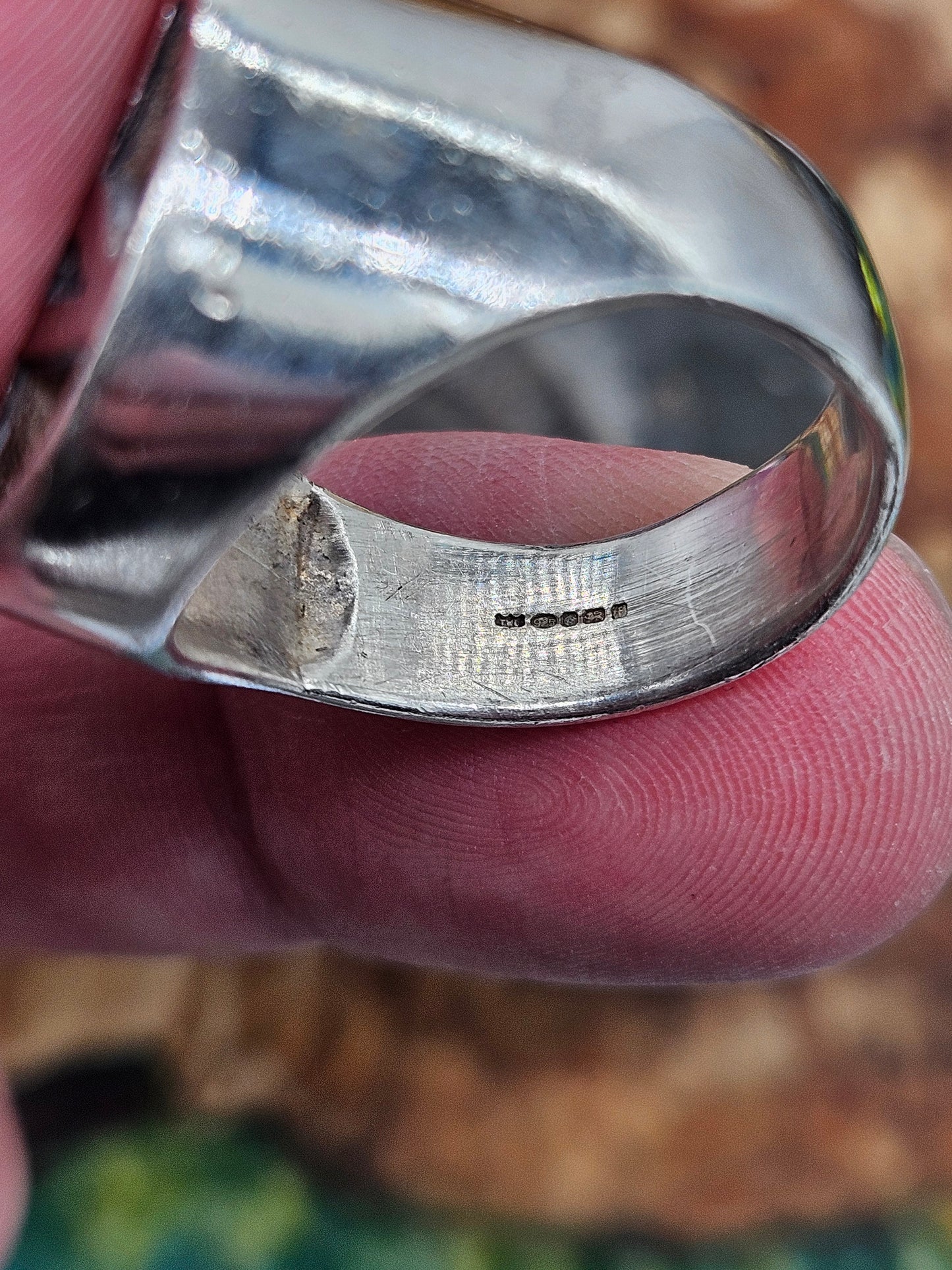 Wildcat Collection - Pentagram Ring, UK Size X 1/2, Solid Silver 925.