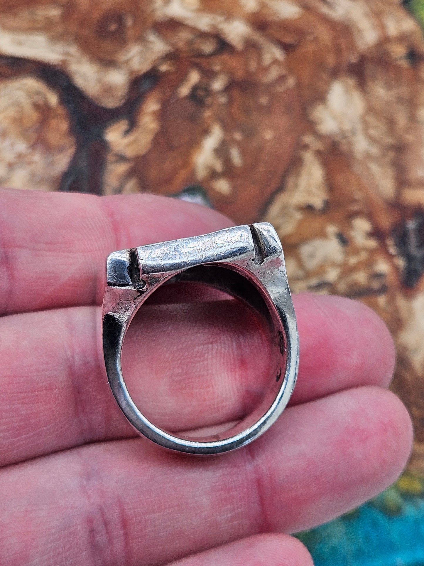 Huge, Heavy Razor Blade Ring, Silver 925. The Wildcat Collection.