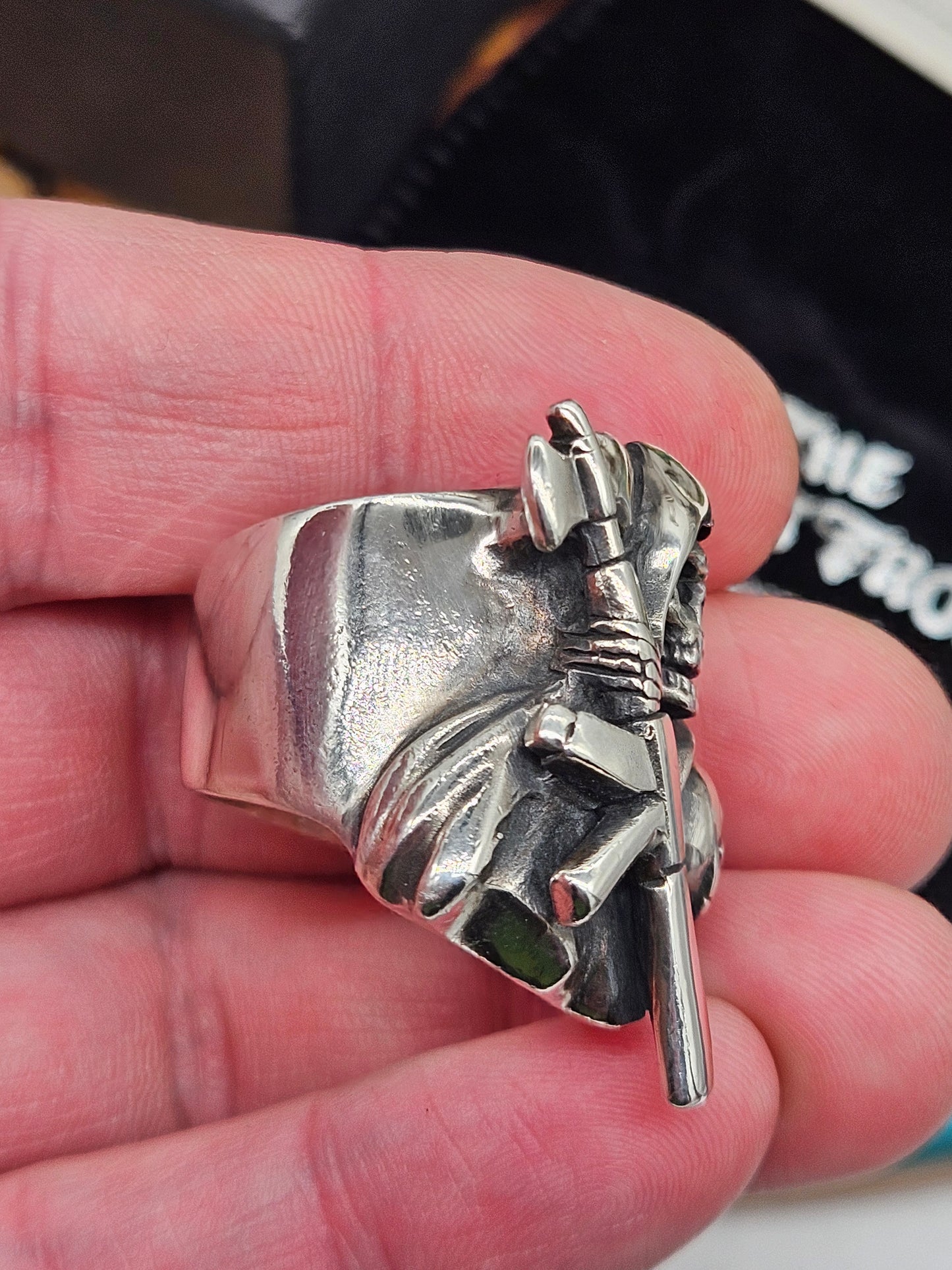 Sons of Anarchy Reaper Ring by The Great Frog Sterling Silver 925 Skull Ring. Size W