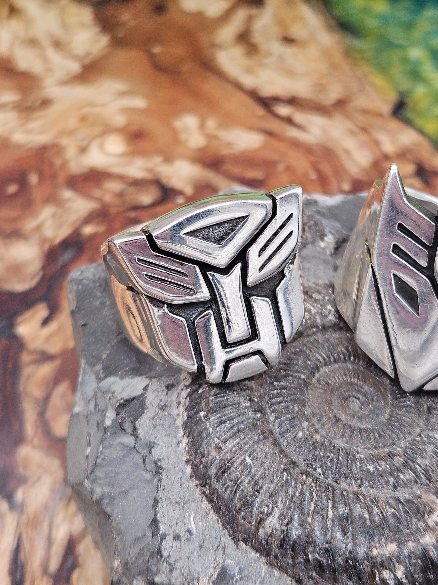 Transformers - Autobots And Decepticons, Custom Made Silver 925 Rings. Size V
