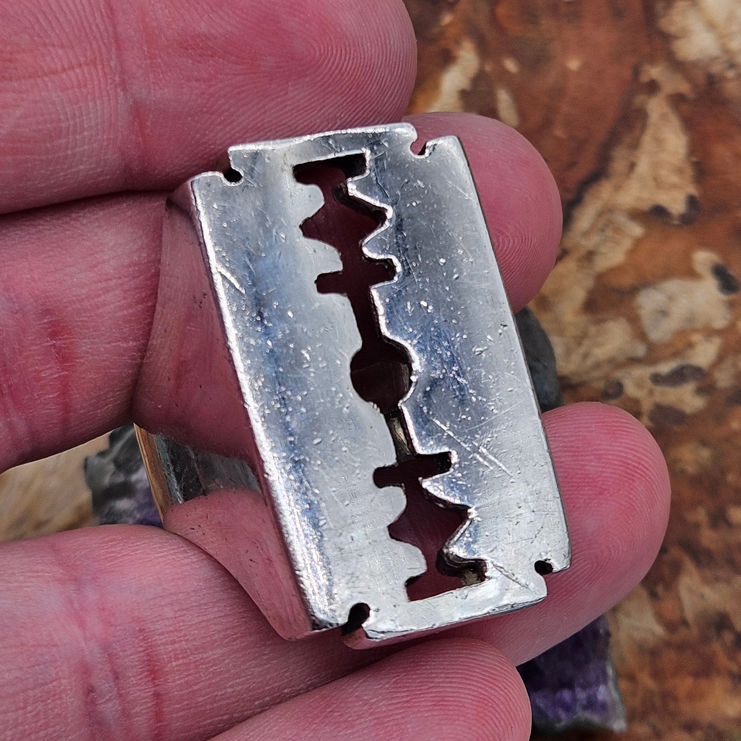 Huge, Heavy Razor Blade Ring, Silver 925. The Wildcat Collection.
