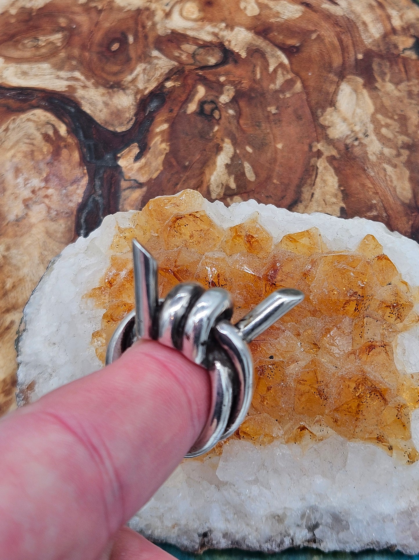 Heavy Barbed Wire Ring, Silver 925. The Wildcat Collection. Size P 1/2.