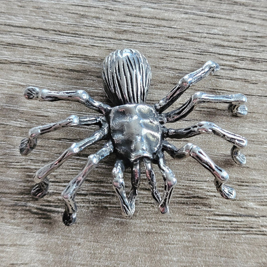 Sterling Silver 925 3D Large Spider Pendant, Brand New Stock! Tarantula, Gothic.