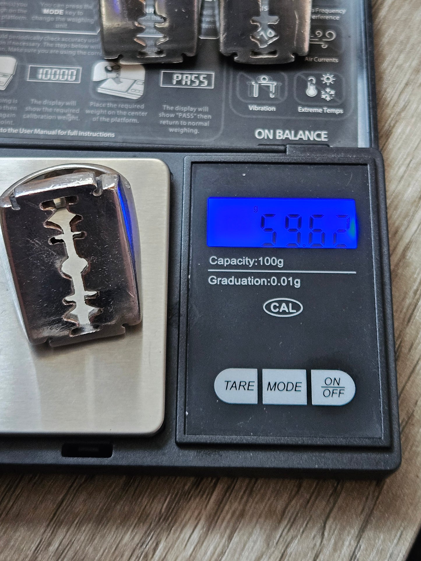 Huge, Heavy Razor Blade Ring, Silver 925. The Wildcat Collection.