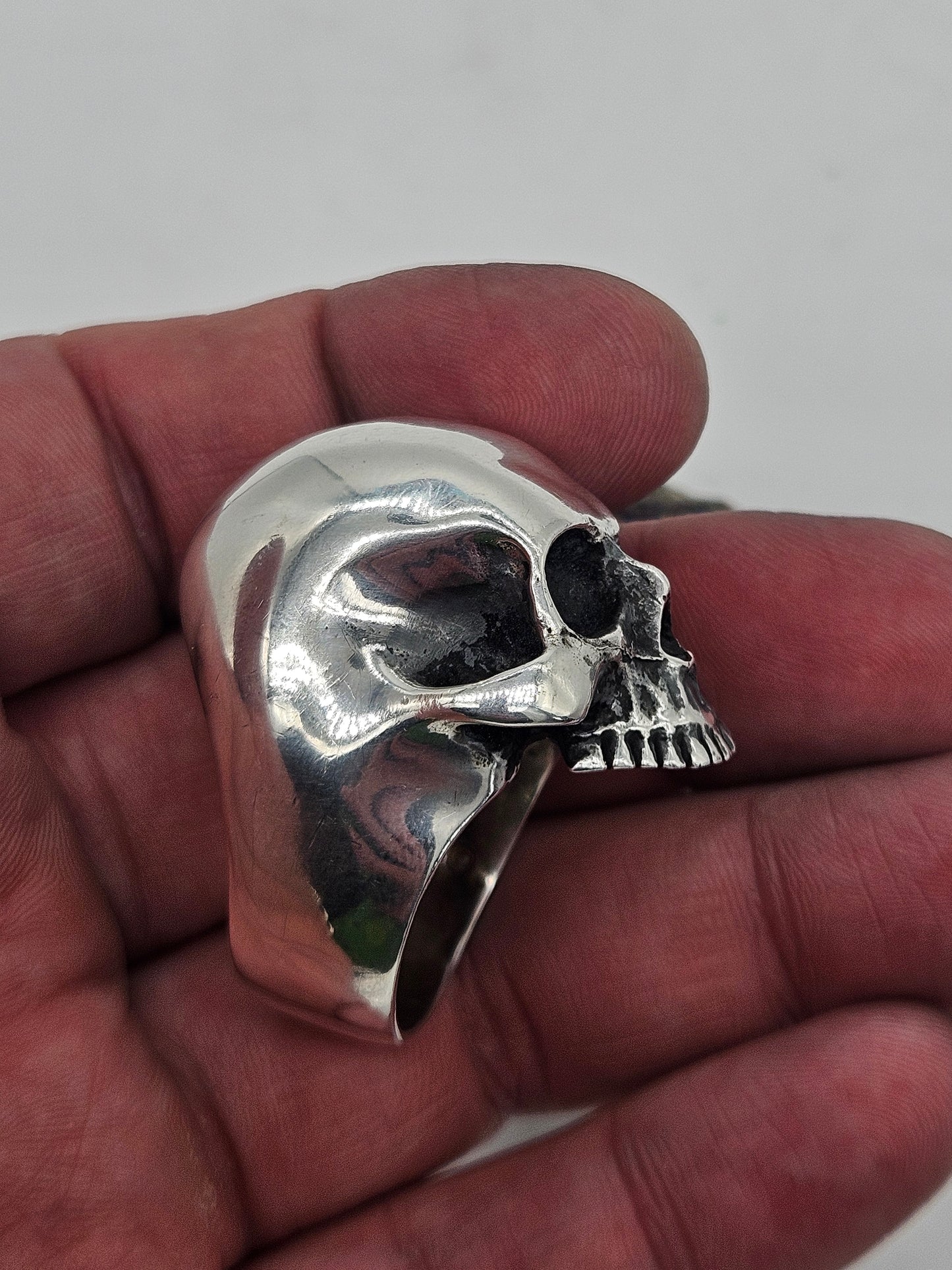 Wildcat Collection - Huge Skull Ring, UK Size Z+6, Solid Silver 925. 57 grams