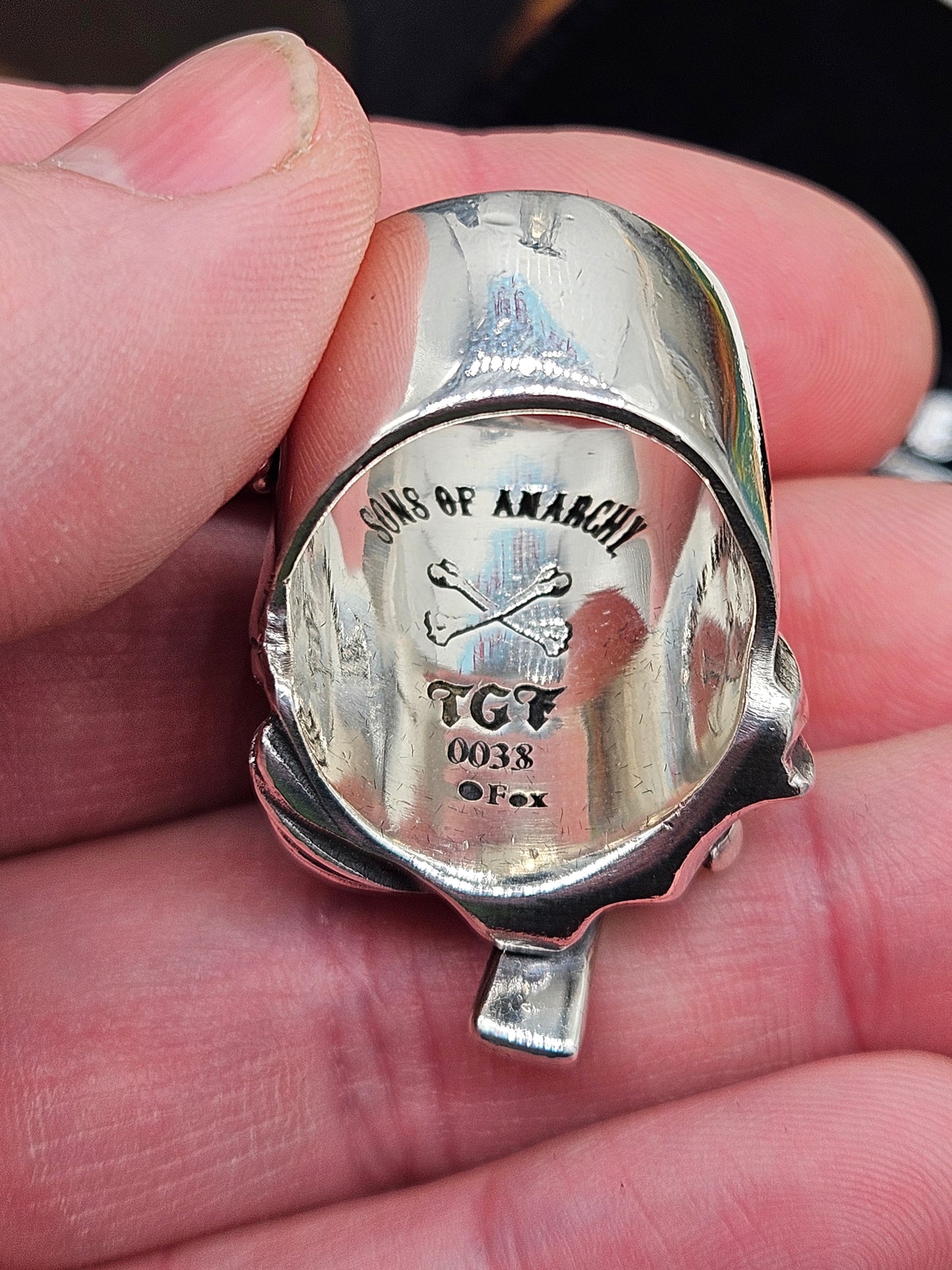 Sons of Anarchy Reaper Ring by The Great Frog Sterling Silver 925 Skull Ring. Size W