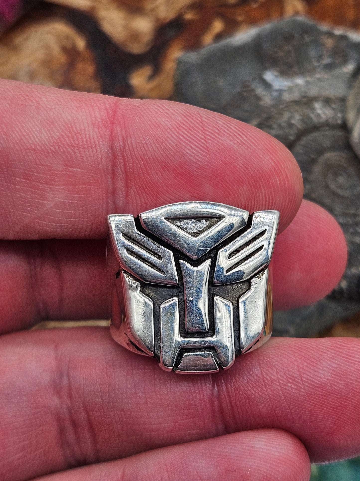 Transformers - Autobots And Decepticons, Custom Made Silver 925 Rings. Size V