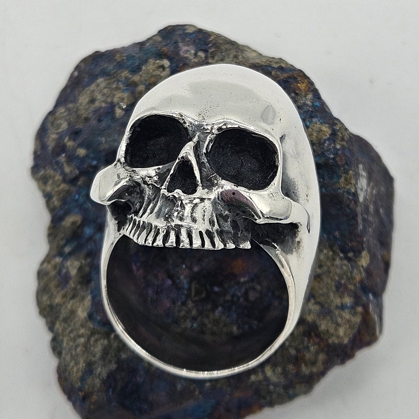 Wildcat Collection - Huge Skull Ring, UK Size Z+6, Solid Silver 925. 57 grams