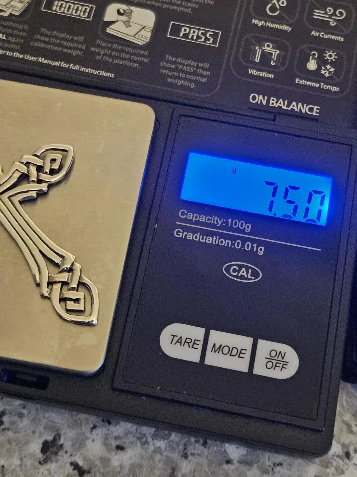 Large Sterling Silver 925 Celtic Knot Cross Pendant. Gothic, NEW