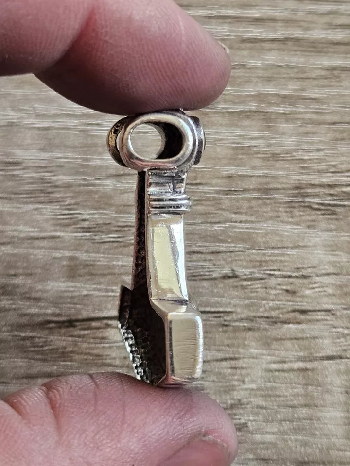 Thors Hammer Skull Onyx Pendant 925 Sterling silver Mjolnir Biker Celtic.