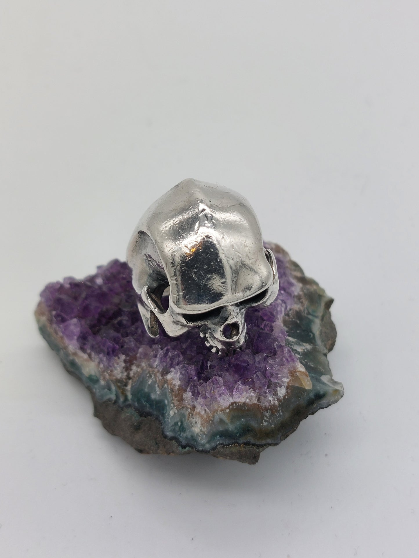 Jawless Skull Ring, Silver 925. By The Wildcat Collection, UK Size T 1/2