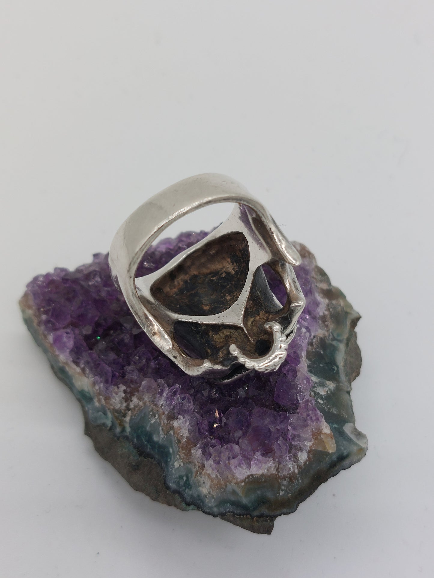 Jawless Skull Ring, Silver 925. By The Wildcat Collection, UK Size T 1/2