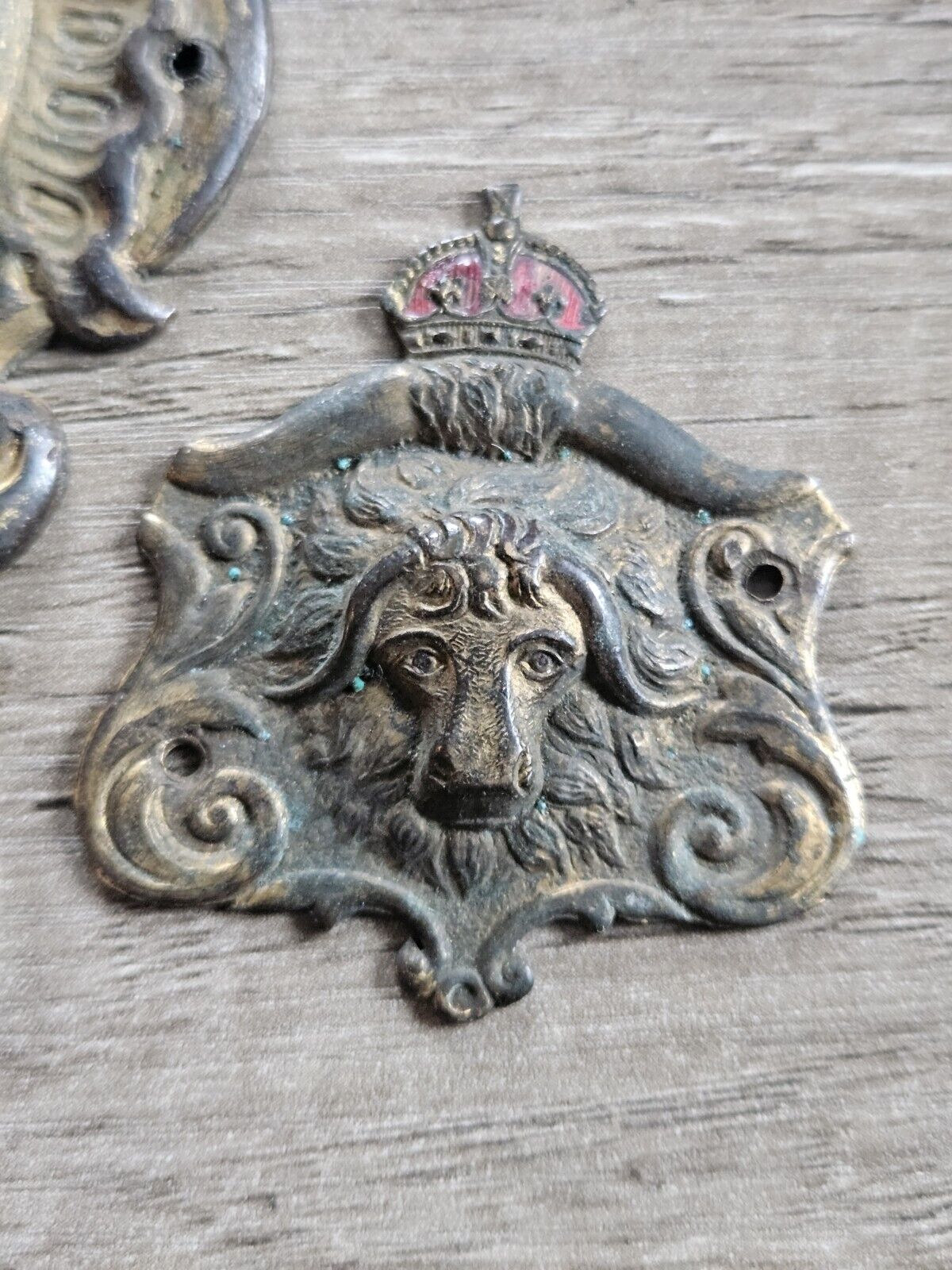 Vintage RAOB Royal Antediluvian Order of Buffaloes - Brass Plaque Adornments.